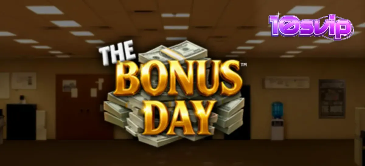 Tampilan visual slot The Bonus Day dengan tema kantor yang ceria